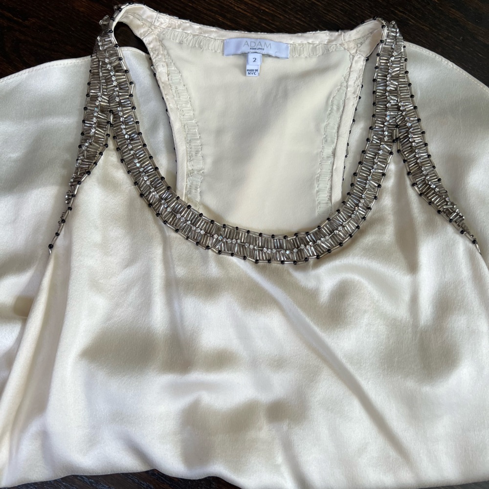 Adam Lippes Beaded Silk Tank